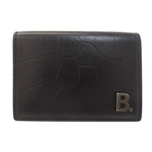 Balenciaga Compact Wallet Logo Bifold Wallet (with Coin Purse) Leather Ladies